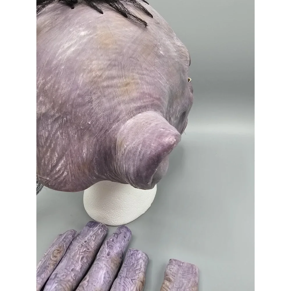 Vintage Cinema Secrets Purple Goblin Man Bat Halloween Mask W/ Finger Claws 2006